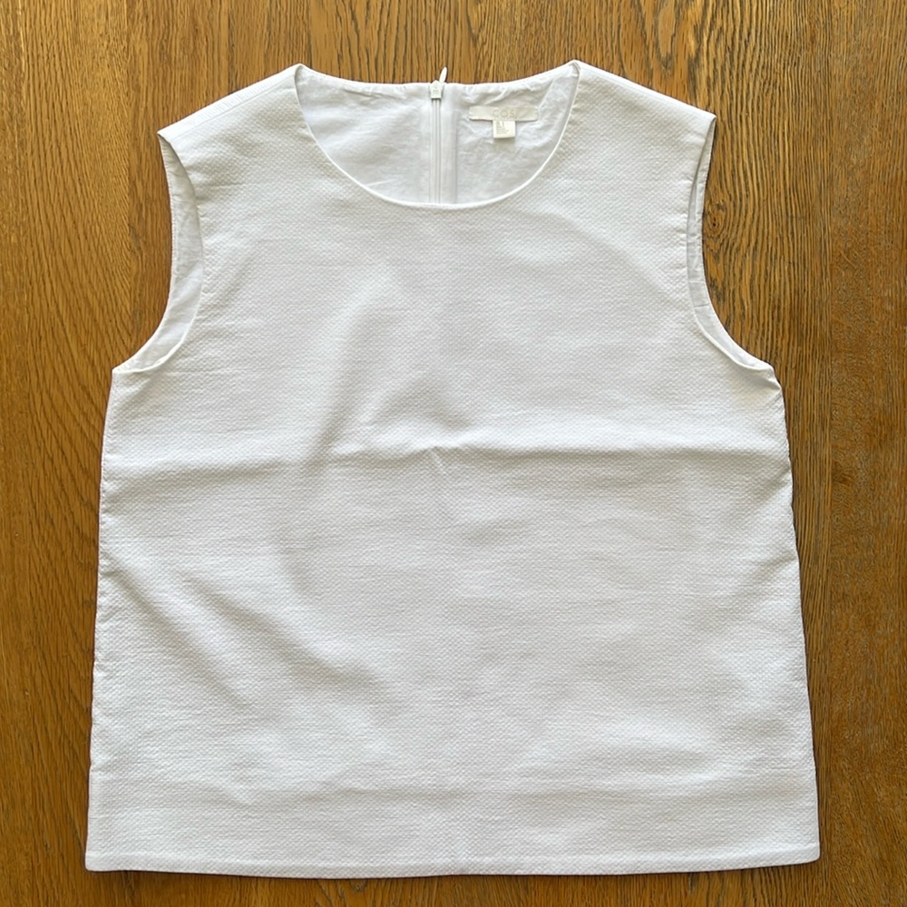 COS white shell top